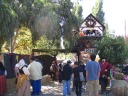 The faire entrance, band and all.
