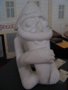 Funky statues (of gnomes?) made by Ira Kessey were scattered around the
hall.
