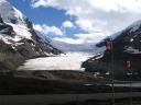the glacier, as seen from the Icefields Centre.
