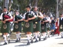 A piping parade I ran into on my way out.
