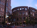 A neat building not far from my hotel.  I later found out it contained the
main library, shops, and offices.
