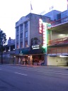 My hotel.  The awning on the left is for the hotel; the storefront on the
right is for the affiliated restaurant.
