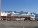 Canada Place once again.  Since my visit there two days ago, a huge cruise 
ship docked.
