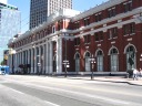 The outside of the ferry terminal building (a.k.a. Waterfront Station).
