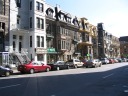 A nice row of stone/brick town houses.  Montreal was filled with stone 
town houses everywhere, though sometimes the style varied.

