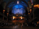 The view back toward the nave and the huge pipe organ.
