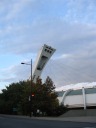 The Tour Olympique (Olympic Tower), the world's tallest tilting structure,
is across the street from the Botanical Garden.  The Stade 
Olympique (Olympic Stadium) is beneath it; read this 
blurb to find out how ill-fated the structure is.
