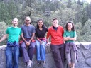 Everyone except me posing by one overlook on the trail.
