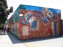 A mural painted in honor of Carnaval 1994.  The next picture is a better
shot of the mural on the left wall.
