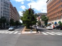 A view south down Connecticut Avenue.
Connecticut Avenue is the street by Dupont Circle with the most shops.

