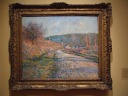 Monet's The Road to Vetheuil does an excellent job at capturing 
the 
feel
of the play of light on the ground.
