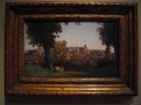 All of Corot's paintings are incredibly detailed.  This one, a mere 10
inches tall, is View from the Farnese Gardens, Rome.
