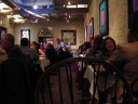 Its decor is quirky: old brick walls, abstract art, and mobiles 
(including animal mobiles).

