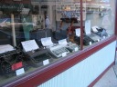 Hoyt's Office Products displays and sells old typewriters.
