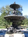 Brewer Fountain.  Despite how the coloring makes them appear, the birds
at the top are not part of the sculpture.
