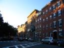 Apartment buildings in this part of town.
