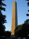 The Bunker Hill Monument.   It's actually on Breed's Hill, where
the battle for "Bunker Hill" was fought.  (A colonel disregarded,
intentionally or accidentally, his orders to fortify Bunker Hill and
fortified Breed's Hill instead.)
