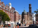 The Harvard Lampoon Castle.  It's said to look like a face.  I can see
it.
