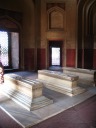 Some of the many tombs inside.
