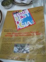 N asked me to photograph the menu. 
This page shows a Time Magazine article endorsing Karim's.
