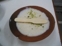 Dessert: rice pudding.  Starchy.
