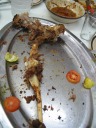The demolished tandoori roan.  Compare this picture to the earlier one.
