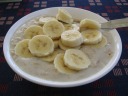 Banana porridge, my breakfast at Mewar Haveli's restaurant.  Fine
and filling.
