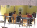 Within the cafe.
