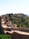 Lovely crenelations along one main wall.  In the photograph, you
can trace the wall as it winds its way to and past the next hilltop.
