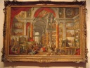 Another painting of paintings: Giovanni Paolo Pannini's Picture
Gallery with Views of Modern Rome.  My god, that's a lot of
paintings hanging in the gallery!  Can you identify some of the Roman
sights?  This would make a great Game clue.  The next picture has
more information about this painting.
