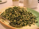 "Tofu vegetable (malaysian greens) cooked salad."  Like a Chinese
version of tabbouleh.
