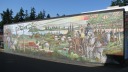 I like the childish artistic style of this mural.

