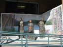 A mural with accompanying statues, giving it a real sense of depth.

