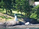 We passed a small, solar-powered lighthouse with a guy relaxing by it.
