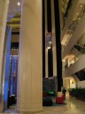 The marble-floored, columnated lobby, along with the elevator that looks
like a futuristic pill.
