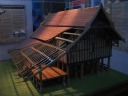 Inside the Architecture Museum, a model of the long-roof design found in
this part of Malaysia.

