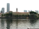 The stately British building holding the Asian Civilisations Museum.  I'd spend
much of the afternoon there.  The clock tower in the background, also
visible in the previous picture, is from the Victoria Theatre, which I'd
visit later this afternoon.
