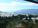 A panoramic movie of the bay and San Francisco as seen from the de Young
museum's observation tower, in the middle of Golden Gate Park.  I think
it's cool the tower has a satellite image of San Francisco; it makes it
possible to identify sights.  (The image is shown at the end of the
movie.)
