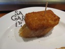 Croquette of ham (york) and cheese (ch�vre).

