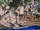 The Jewish 
museum had a model of old town.  This is the section around the 
cathedral.  The darker wood is roughly the expanse of the Jewish 
quarter.

