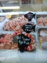 This was the first time I've seen lobster meat sold separately depending
on which part of the lobster it came from.  This was at the James Hook & Co
Shell Fish store.
