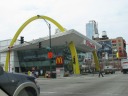 McDonald's grew up in the Chicago area.  To celebrate its 50th
anniversary, McDonald's built this flagship futuristic building.  I
spotted it while driving.

