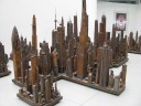 Zhong Kangjun took scrap metal and created this model of a city.
