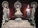 If you look very closely at the halo in the full-sized version of this 
image, you can spot little Buddhas in the halo.  (Obviously, I'd never 
have spotted this on my own -- one of the benefits of an audio tour.  
Additionally, the audio tour explained what each figure in this display 
represents.)

