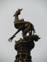 A sculpture atop the arch.

