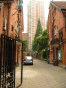 A lilong (residential back alley) at 611 Yuyuan Road.


