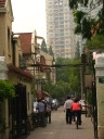 Lilong houses at 608 Yuyuan Road.  This complex, Wenyuan Fang, was built 
in 1938.

