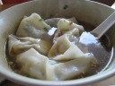 Several minutes later, we sat down at 1+1 Restaurant, a neighborhood 
place near our apartment, to complete our breakfast / have an early 
lunch.  We had a good wonton soup.

