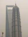 Behind Jinmao Tower is the Shanghai World Financial Center.

