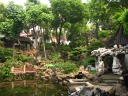 In Yuyuan Garden.  Quite distinctive rocks in this rockery.  Also notice 
the houses that overlook the garden.

